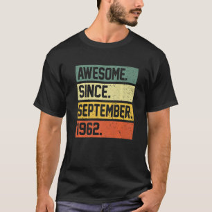 60e verjaardag 60 jaar oud Geweldige sinds septemb T-shirt