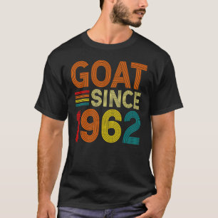60e verjaardag 60 jaar oude geit sinds 1962 t-shirt