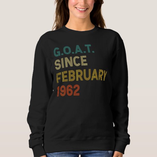 60e verjaardag 60 jaar oude geit sinds februari 19 trui (Voorkant)