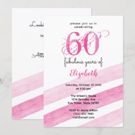 60e verjaardag 60 prachtige jaren ROZE Kaart