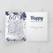 60e Verjaardag 60 Redenen We Love You Kaart (Binnen)