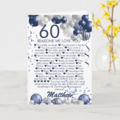 60e Verjaardag 60 Redenen We Love You Kaart (Gele Bloem)