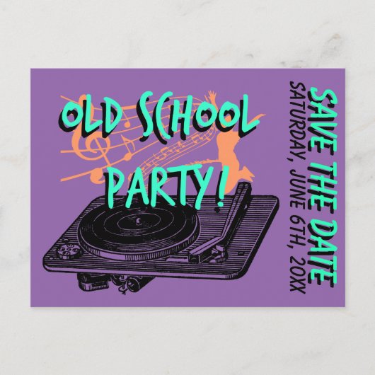 60e verjaardag 60s Bewaar de datum Aankondigingskaart (Voorkant)