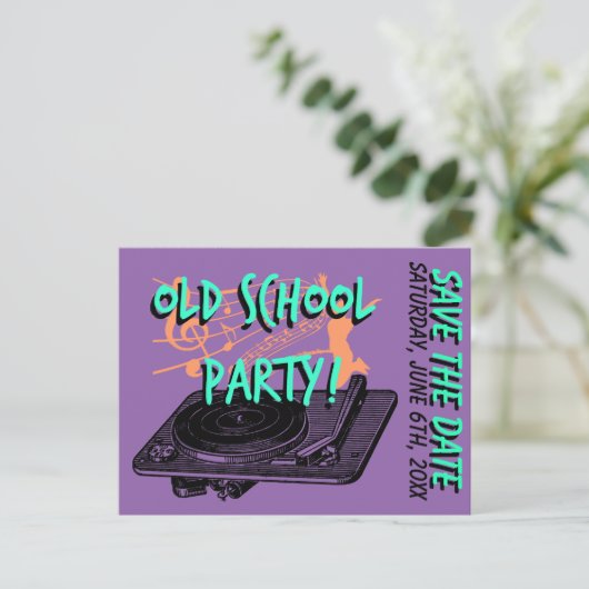 60e verjaardag 60s Bewaar de datum Aankondigingskaart (Staand voorkant)