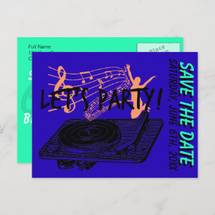 60e verjaardag 60s Laten we de datum opslaan Aankondigingskaart