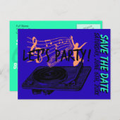 60e verjaardag 60s Laten we de datum opslaan Aankondigingskaart (Voorkant / Achterkant)