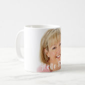 60e verjaardag aangepaste foto hallo 60 vrouw koffiemok (Voorkant links)