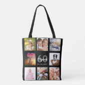 60e verjaardag aangepaste fotocollage zwarte vrouw tote bag (Achterkant)
