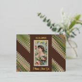 60e verjaardag Aangepaste Uitnodiging Bloemen Beau (Staand Voorkant)