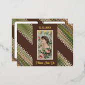 60e verjaardag Aangepaste Uitnodiging Bloemen Beau (Voorkant / Achterkant)