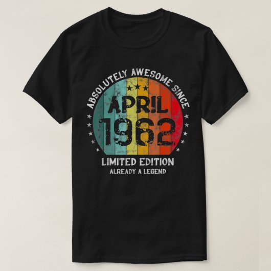 60e verjaardag absoluut Geweldige sinds april 1962 T-shirt (Design voorkant)