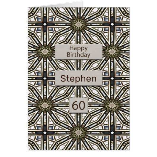 60e verjaardag Abstract Mandala Design (Voorkant)