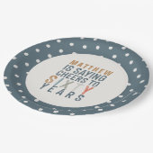 60e verjaardag accessoires decor papieren bordje (Gekanteld)