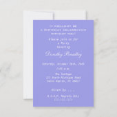 60e verjaardag Anemone Custom Invite Kaart (Achterkant)