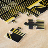 60e verjaardag Art Deco Gold Black Grote Gatsby Legpuzzel (Zijkant)