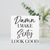 60e verjaardag attitude kaart (Staand voorkant)