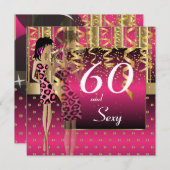 60e verjaardag Bash Kaart (Voorkant / Achterkant)