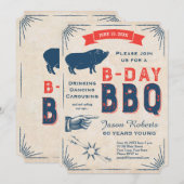 60e verjaardag BBQ Party All American  Kaart (Voorkant / Achterkant)