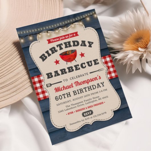 60e verjaardag BBQ Zomer Barbecue Party Kaart