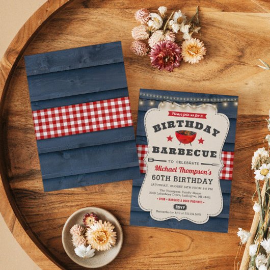 60e verjaardag BBQ Zomer Barbecue Party Kaart
