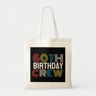 60e verjaardag bemanning tote bag