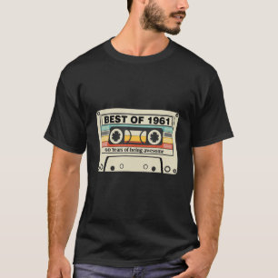 60e verjaardag Best of 1961 Cassettebandje 60e jaa T-shirt
