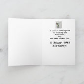 60e verjaardag Beste wensen 60  kolibrie Kaart (Binnen)