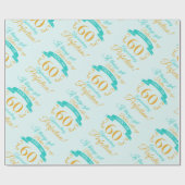 60e verjaardag beter met leeftijd cadeaupapier (Vlak)