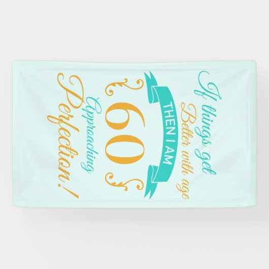 60e verjaardag beter met leeftijd spandoek (Horizontaal)