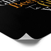 60e verjaardag Bieren en Proost Zwart Goud Party Poster (Hoek)