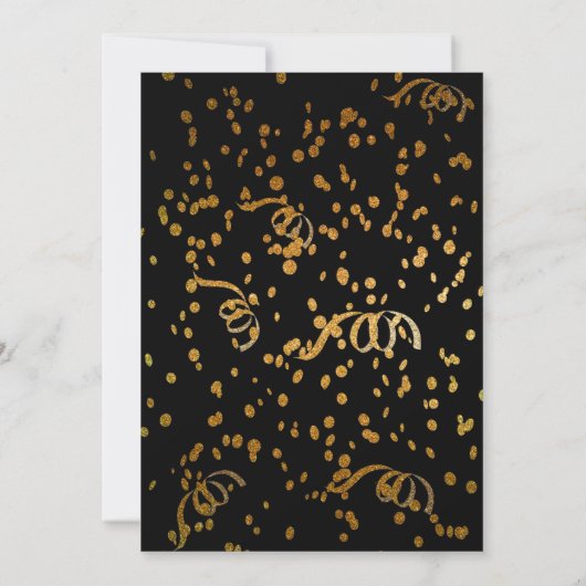 60e verjaardag Black and White | Glitter Kaart (Achterkant)