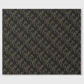 60e verjaardag Black en Gold Cadeaupapier (Vlak)