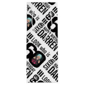 60e verjaardag Black Look 60 aangepaste foto naam Wijn Cadeautas (Achterkant)