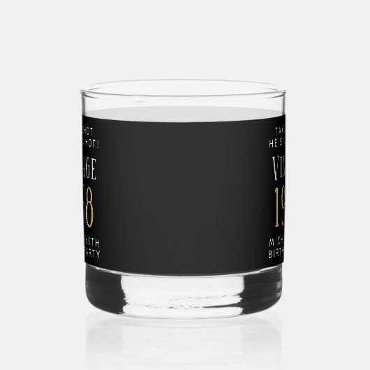  60e verjaardag Black Whisky Glas (Links)