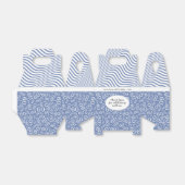 60e verjaardag Blauw en Wit Nummerpatroon Bedankdoosjes (Uitgevouwen)