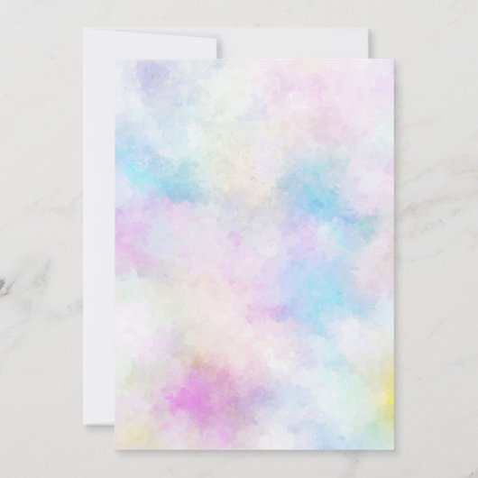 60e verjaardag Blauwe roze Floral Gold Pastel Bord Kaart (Achterkant)