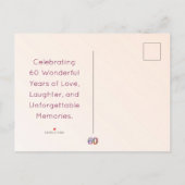 60e verjaardag Bloemen Modern 60 jaar feest Aankondigingskaart (Achterkant)