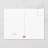 60e verjaardag bloemenmodern Save The Date briefka Aankondigingskaart (Achterkant)