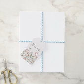 60e verjaardag Bloemrijke Elegante Script  Cadeaulabel (Met Touw)