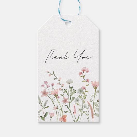 60e verjaardag Bloemrijke Elegante Script  Cadeaulabel (Voorkant)
