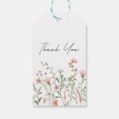 60e verjaardag Bloemrijke Elegante Script  Cadeaulabel (Achterkant)