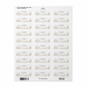 60e verjaardag Bloemrijke Elegante Script Verjaard Etiket (Full Sheet)