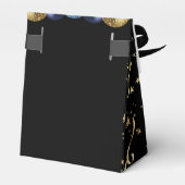 60e verjaardag Blue Glitter Balloons Favor Box Bedankdoosjes (Achterkant)