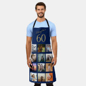 60e verjaardag Blue Gold Schort (Gedragen)