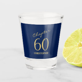 60e verjaardag Blue Gold Shot Glas