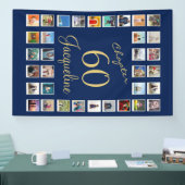 60e verjaardag Blue Gold Spandoek (Beurs)