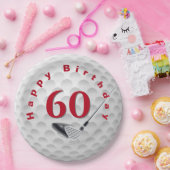 60e verjaardag Bord Golfbalpapier (Feest)