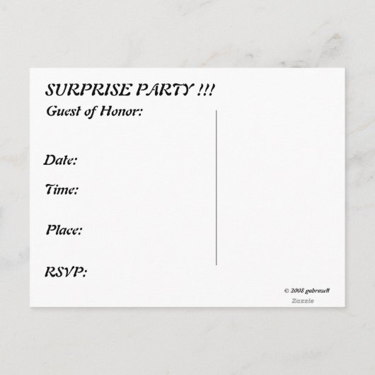 60e verjaardag Briefkaart (Achterkant)