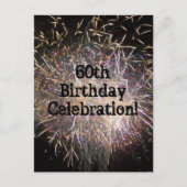 60e verjaardag Briefkaart (Voorkant)