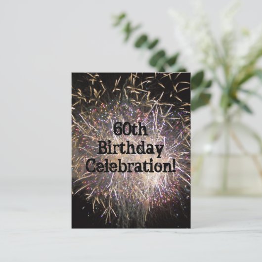 60e verjaardag Briefkaart (Staand voorkant)